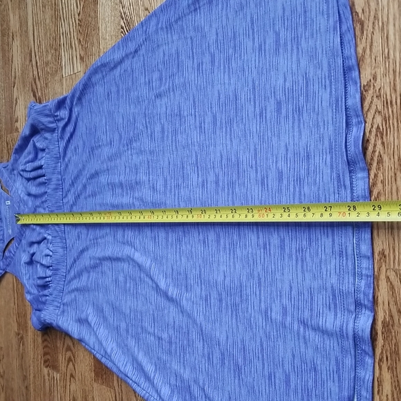 (M) Outdoor Lifestyle Heathered Empire Waist Fit & Flare Racer Back Dress - Picture 4 of 7